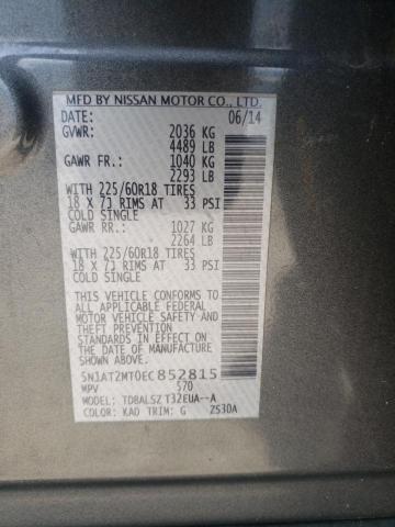 Photo 10 from auction – 2014 NISSAN ROGUE S with VIN 5N1AT2MT0EC852815