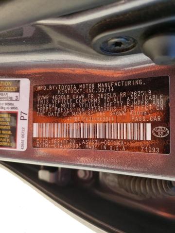 Photo 10 from auction – 2014 TOYOTA CAMRY L with VIN 4T1BF1FK2EU869944