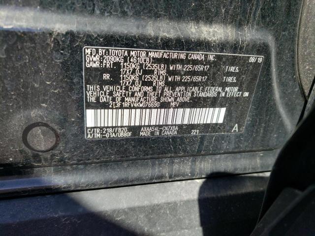 Photo 10 from auction – 2019 TOYOTA RAV4 LE with VIN 2T3F1RFV4KW076690