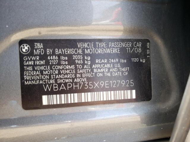 Photo 10 from auction – 2009 BMW 328 I with VIN WBAPH735X9E127925