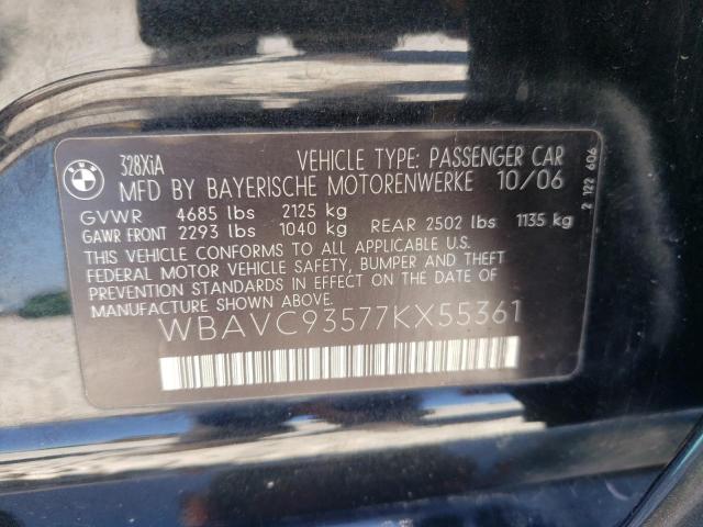 Photo 10 from auction – 2007 BMW 328 XI with VIN WBAVC93577KX55361