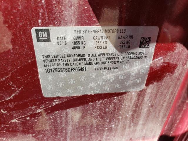 Photo 10 from auction – 2016 CHEVROLET MALIBU LT with VIN 1G1ZE5ST6GF266491