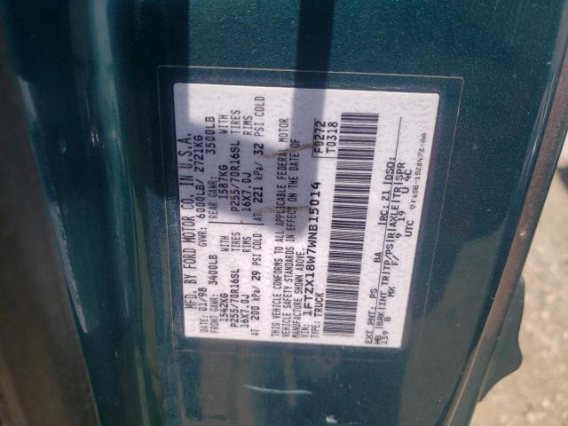 Photo 10 from auction – 1998 FORD F150 with VIN 1FTZX18W7WNB15014