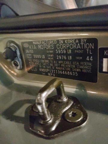 Photo 10 from auction – 2003 KIA SEDONA EX with VIN KNDUP131136468635