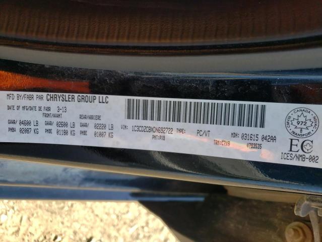 Photo 10 from auction – 2013 DODGE AVENGER SX with VIN 1C3CDZCBXDN692722