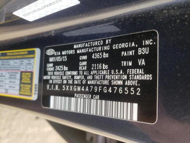 Photo 10 from auction – 2015 KIA OPTIMA LX with VIN 5XXGM4A79FG476552