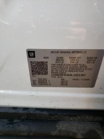 Photo 10 from auction – 2020 CHEVROLET TRAVERSE L with VIN 1GNERFKW4LJ321397