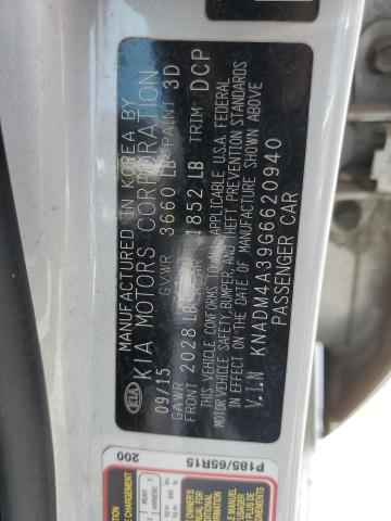 Photo 10 from auction – 2016 KIA RIO LX with VIN KNADM4A39G6620940