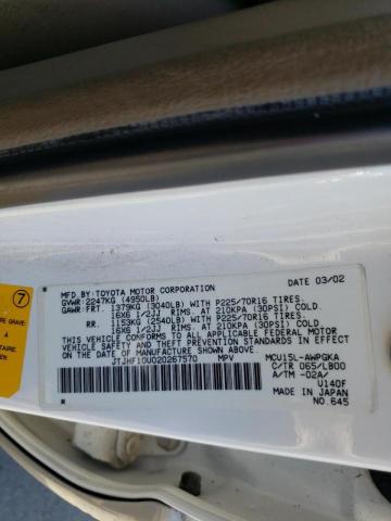 Photo 10 from auction – 2002 LEXUS RX 300 with VIN JTJHF10U020267570