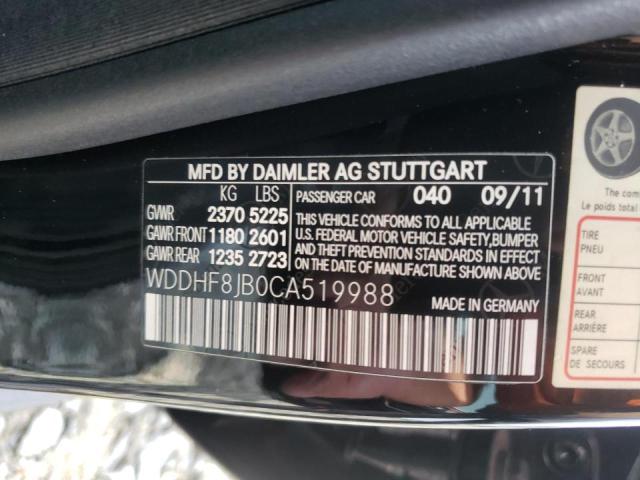 Photo 10 from auction – 2012 MERCEDES-BENZ E 350 4MAT with VIN WDDHF8JB0CA519988