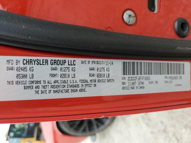 Photo 10 from auction – 2015 DODGE CHALLENGER with VIN 2C3CDZFJ6FH718263