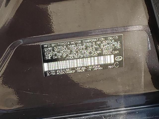 Photo 10 from auction – 2015 LEXUS LS with VIN JTHDL5EF2F5007545