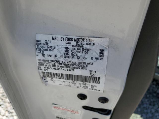 Photo 10 from auction – 2011 FORD ESCAPE with VIN 1FMCU9EG3BKC54722