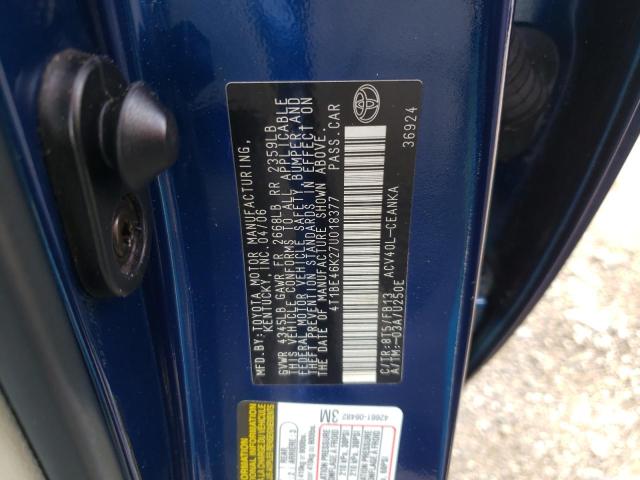Photo 10 from auction – 2007 TOYOTA CAMRY CE with VIN 4T1BE46K27U018377