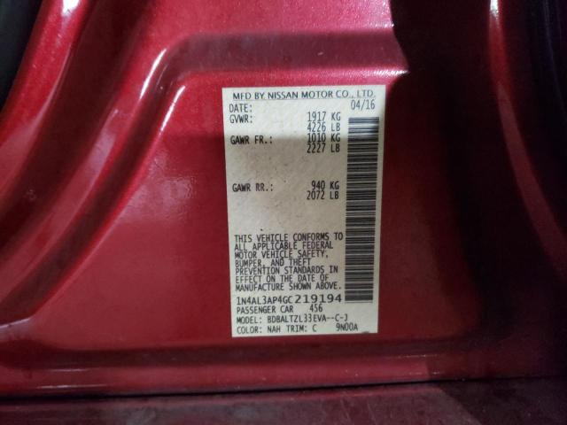 Photo 10 from auction – 2016 NISSAN ALTIMA 2.5 with VIN 1N4AL3AP4GC219194