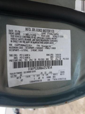Photo 10 from auction – 2006 FORD TAURUS SE with VIN 1FAFP53U86A257854
