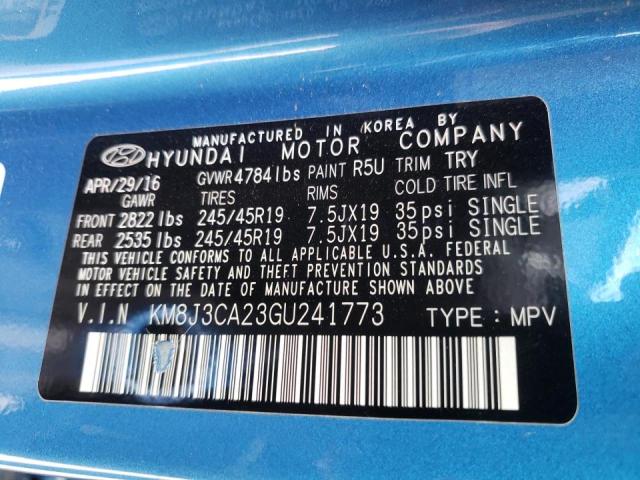 Photo 10 from auction – 2016 HYUNDAI TUCSON LIM with VIN KM8J3CA23GU241773