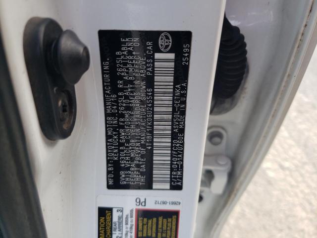 Photo 10 from auction – 2016 TOYOTA CAMRY LE with VIN 4T1BF1FK0GU245546