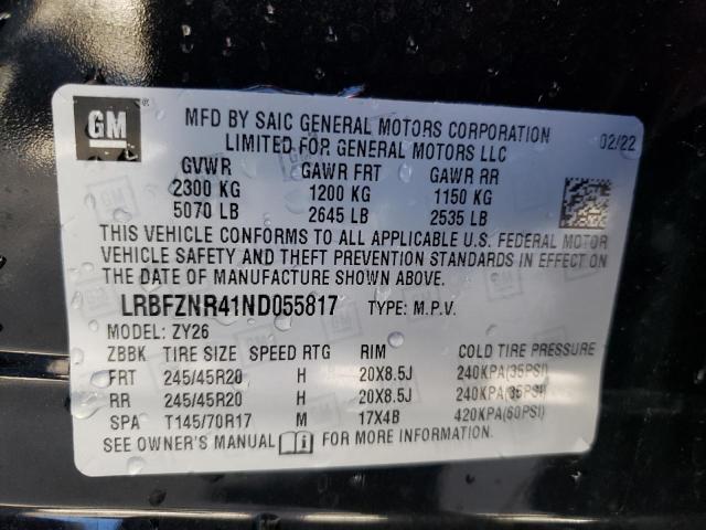 Photo 10 from auction – 2022 BUICK ENVISION E with VIN LRBFZNR41ND055817