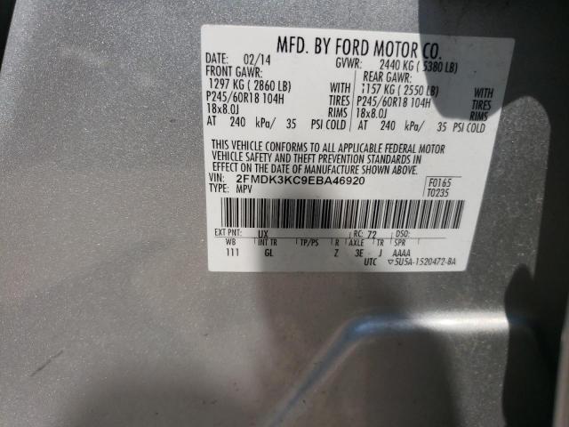 Photo 10 from auction – 2014 FORD EDGE LIMIT with VIN 2FMDK3KC9EBA46920
