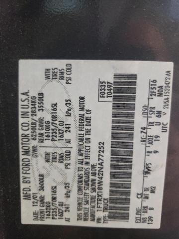 Photo 10 from auction – 2002 FORD F150 with VIN 1FTRX18W42NA77252