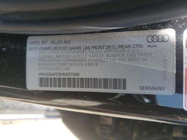 Photo 10 from auction – 2017 AUDI A6 PREMIUM with VIN WAUG8AFC8HN097345