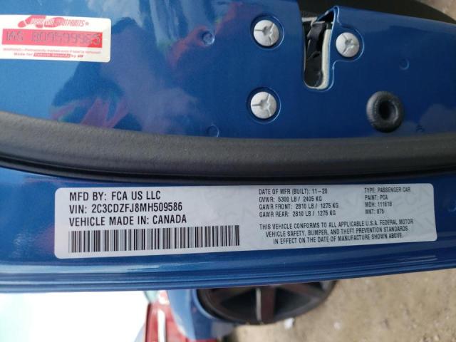 Photo 10 from auction – 2021 DODGE CHALLENGER with VIN 2C3CDZFJ8MH509586