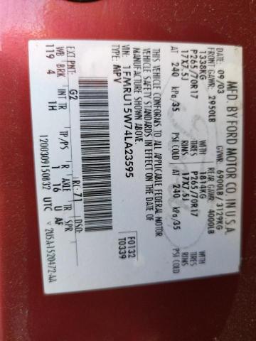 Photo 10 from auction – 2004 FORD EXPEDITION with VIN 1FMRU15W74LA23595