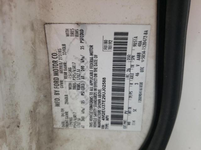 Photo 10 from auction – 2009 MERCURY MOUNTAINEE with VIN 4M2EU37E29UJ02588