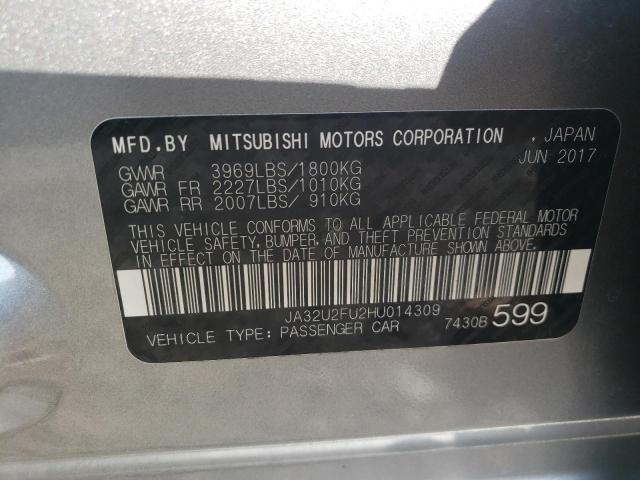 Photo 10 from auction – 2017 MITSUBISHI LANCER ES with VIN JA32U2FU2HU014309