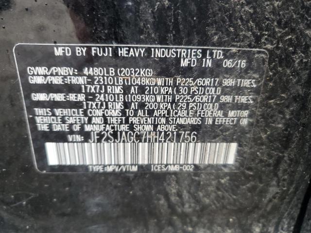 Photo 10 from auction – 2017 SUBARU FORESTER 2 with VIN JF2SJAGC7HH421756