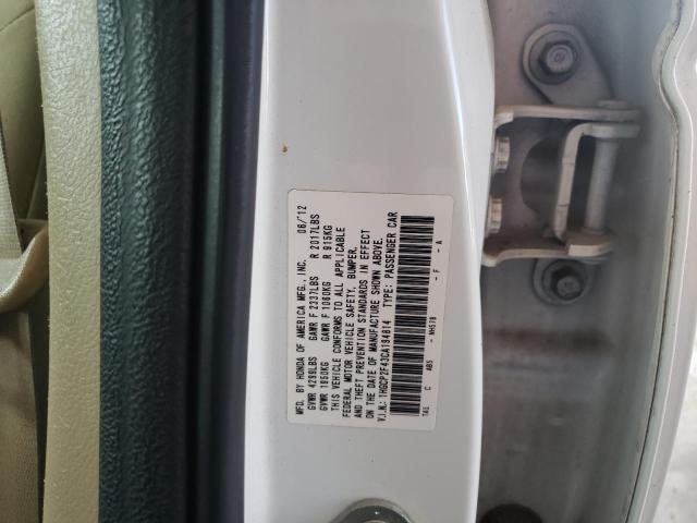 Photo 10 from auction – 2012 HONDA ACCORD LXP with VIN 1HGCP2F43CA194814