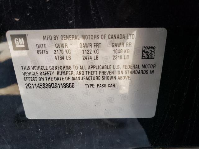 Photo 10 from auction – 2016 CHEVROLET IMPALA LTZ with VIN 2G1145S36G9118866