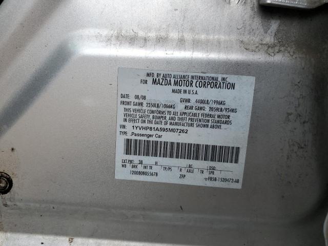 Photo 10 from auction – 2009 MAZDA 6 I with VIN 1YVHP81A595M07262