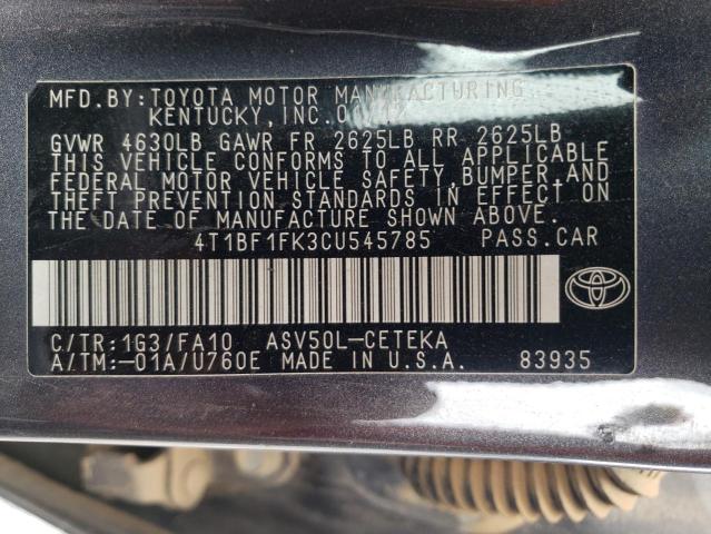 Photo 10 from auction – 2015 TOYOTA CAMRY BASE with VIN 4T1BF1FK3CU545785