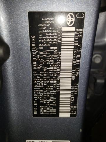Photo 10 from auction – 2021 TOYOTA COROLLA LE with VIN 5YFEPMAE8MP232294