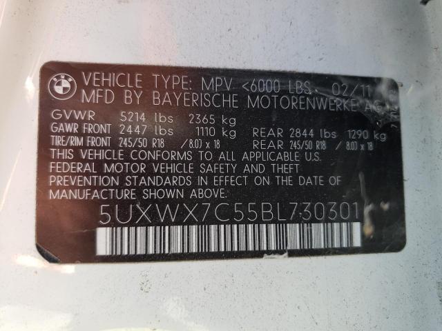 Photo 10 from auction – 2011 BMW X3 XDRIVE3 with VIN 5UXWX7C55BL730301