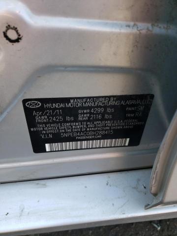 Photo 10 from auction – 2011 HYUNDAI SONATA GLS with VIN 5NPEB4AC0BH288415