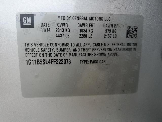 Photo 10 from auction – 2015 CHEVROLET MALIBU LS with VIN 1G11B5SL4FF222073