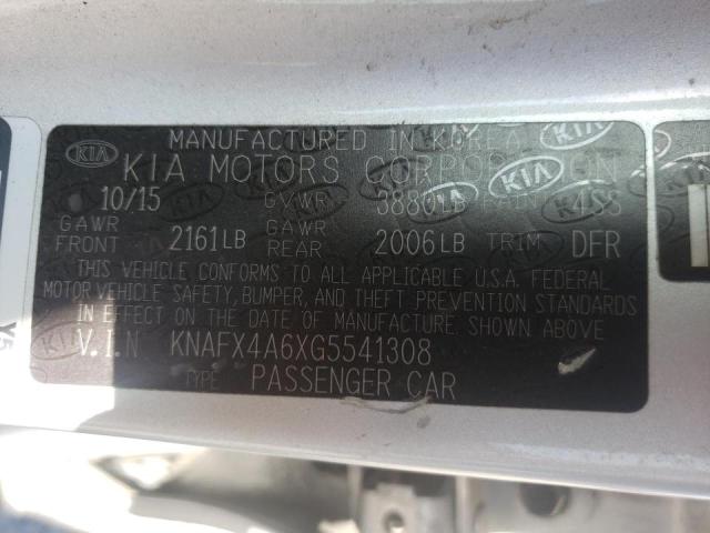Photo 10 from auction – 2016 KIA FORTE LX with VIN KNAFX4A6XG5541308