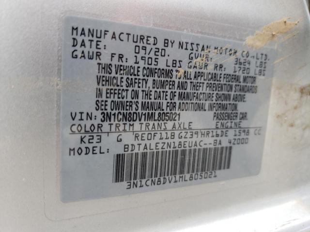 Photo 10 from auction – 2021 NISSAN VERSA S with VIN 3N1CN8DV1ML805021