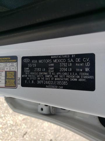 Photo 10 from auction – 2020 KIA FORTE FE with VIN 3KPF24AD2LE185385