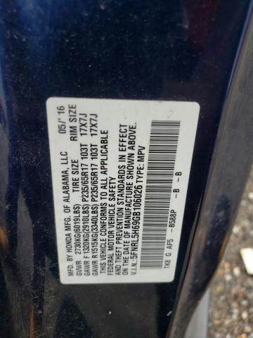 Photo 10 from auction – 2016 HONDA ODYSSEY EX with VIN 5FNRL5H69GB106026