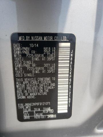 Photo 10 from auction – 2015 NISSAN QUEST S with VIN JN8AE2KP6F9121071