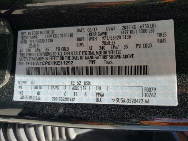 Photo 10 from auction – 2017 FORD F150 SUPER with VIN 1FTEW1CP6HKE11292