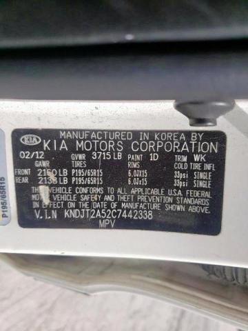 Photo 10 from auction – 2012 KIA SOUL with VIN KNDJT2A52C7442338