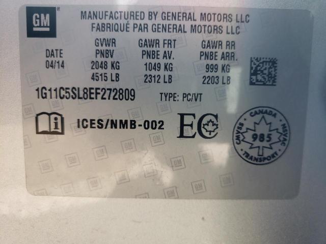 Photo 10 from auction – 2014 CHEVROLET MALIBU 1LT with VIN 1G11C5SL8EF272809