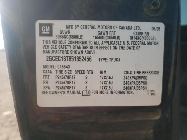 Photo 10 from auction – 2005 CHEVROLET SILVERADO with VIN 2GCEC13T851352456