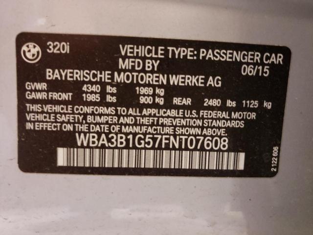 Photo 10 from auction – 2015 BMW 320 I with VIN WBA3B1G57FNT07608