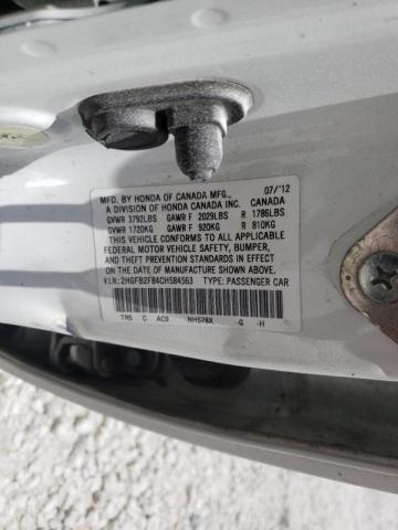 Photo 10 from auction – 2012 HONDA CIVIC EX with VIN 2HGFB2F84CH584563